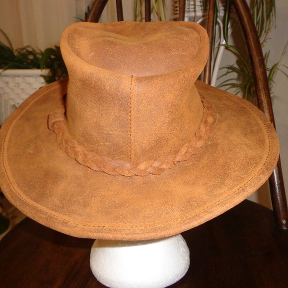FIRM New Minnetonka Outback Distressed Leather Hat S Brown main image 15